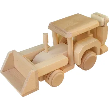 Dřevěná hračka Dřevotéka - Dřevěná hračka bagr nakladač Dřevěná hračka bagr nakladač