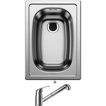 Nerezový dřez Nerezový dřez SET Blanco TOP EE 3 x 4 nerez přírodní lesk 501067 + Blanco DARAS-S chrom 517731