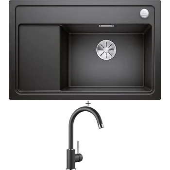 Granitový dřez Granitový dřez SET Blanco ZENAR XL 6 S Compact antracit 523774 + Blanco MIDA antracit 519415