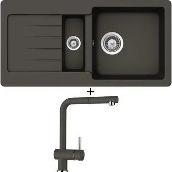 Granitový dřez Granitový dřez SET Schock TYPOS D-150S Asphalt + Schock EPOS 540120 Asphalt