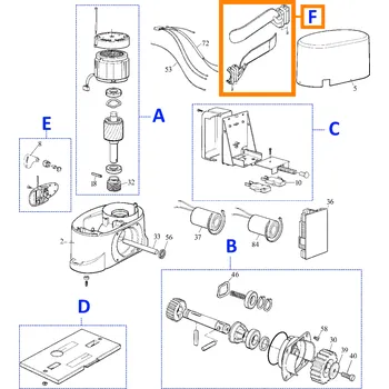 Pohon brány Nice GAP02000 sada montážních prvků ROBO