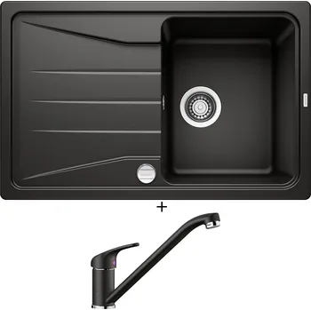 Granitový dřez Granitový dřez SET Blanco SONA 45 S černá s excentrem + Blanco DARAS černá 526152