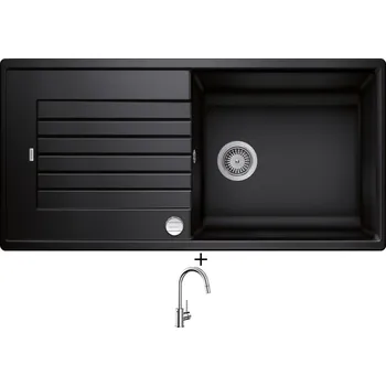 Granitový dřez Granitový dřez SET Blanco ZIA XL 6 S antracit + excentrické ovládání + Blanco MIDA-S chrom 521454