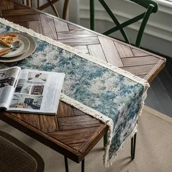 Vánoce Vánoční běhoun v bohémském stylu s třásněmi - 15,30 x 220 cm