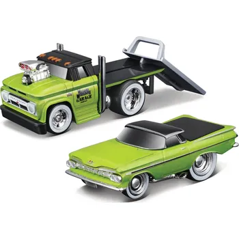 autíčko Maisto - Muscle Transports - 1966 Chevrolet C60 Flatbed Chevrolet El Camino, 1:64