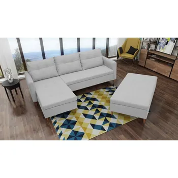 Obývací stěna Sedací souprava s taburetem Areon L šedá