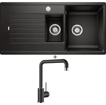 Granitový dřez Granitový dřez SET Blanco ZIA 6 S černá s excentrem 526020 + Blanco MILI černá 526159
