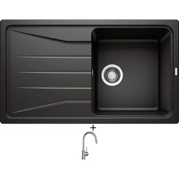 Granitový dřez SET Blanco SONA 5 S černá 525972 + Blanco MIDA-S chrom 521454