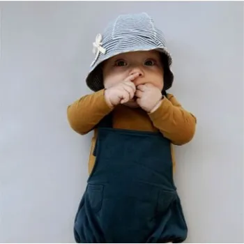 Klobouk GRAY LABEL Klobouk Blue grey - cream Velikost: 1-2y