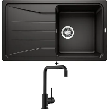 Kuchyňský dřez Granitový dřez SET Blanco SONA 5 S černá 525972 + Blanco MILI černá matná 526665