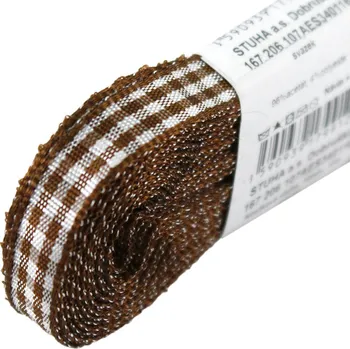 Stuha Stuha kostka 10mm svazek 10m Stuha kostka 10mm: 116 Hnědá