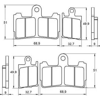 Brzda pro motocykl Brzdové destičky ACCOSSATO AGPA193 EV1