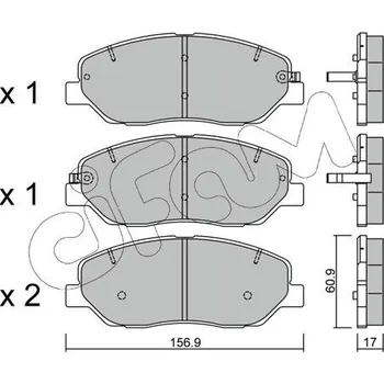 Brzdová destička Sada brzdových destiček, kotoučová brzda CIFAM 822-787-0