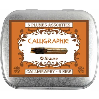 Umělecký štětec Kaligrafická perka Brause - Calligraphie, sada 6 ks