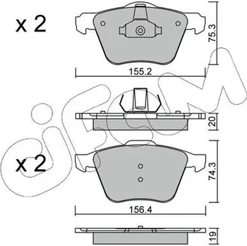 Auto-moto Sada brzdových destiček, kotoučová brzda CIFAM 822-599-1