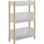 3-poličkový regál BALTIKA TYP 2 - přírodní bambus/bílá - SLEVA 3% s kodem radost25