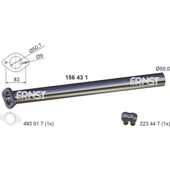 Auto-moto Výfuková trubka ERNST 156431