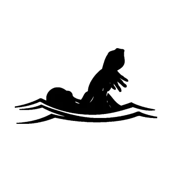 Polep vozidla SAMOLEPKA Plavání 005 levá (01 - černá) NA AUTO, NÁLEPKA, FÓLIE, POLEP, TUNING, VLASTNÍ TEXT, TISK, AUTOSAMOLEPKY.cz, POLEPY, OBRÁZEK, LOGO, SAMOLEPKY