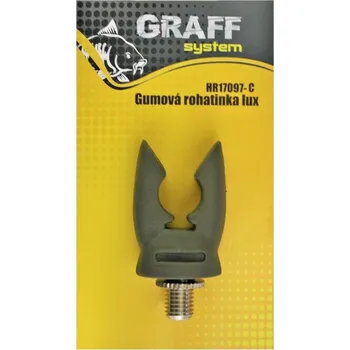 Rohatinka - náhradní vidlička pod prut gumová - khaki