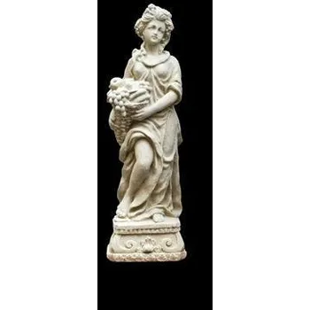 Zahradní dekorace ZahradniDekorace sochy na zahradu - Žena s ovocným košem, výška 35 cm, 1,8 kg