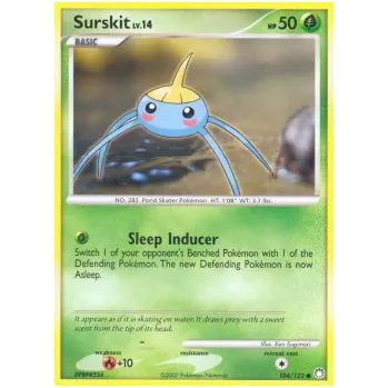 Sběratelská karetní hra Pokémon MT 104/123 Surskit Lv.14 - Mysterious Treasures Stav: Good, Verze: NORMAL