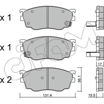 Auto-moto Sada brzdových destiček, kotoučová brzda CIFAM 822-301-0