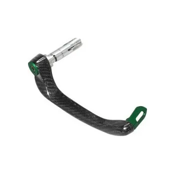 Lever guard ACCOSSATO with green eyelet and insert right, carbon DE011G-12