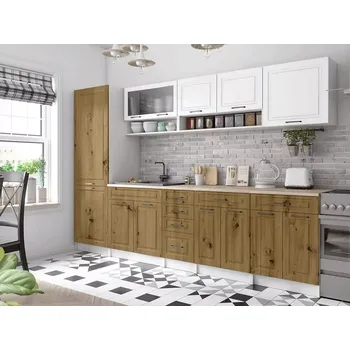 Kuchyňská linka Kuchyňská linka Brigita 300 bílá/artisan MAT - doprava zdarma - SLEVA 3% s kodem radost25