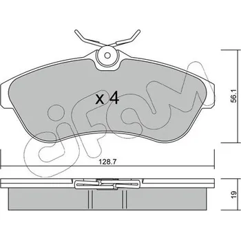 Brzdová destička Sada brzdových destiček, kotoučová brzda CIFAM 822-329-0