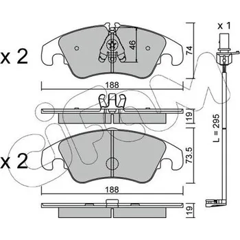 Brzdová destička Sada brzdových destiček, kotoučová brzda CIFAM 822-775-4K