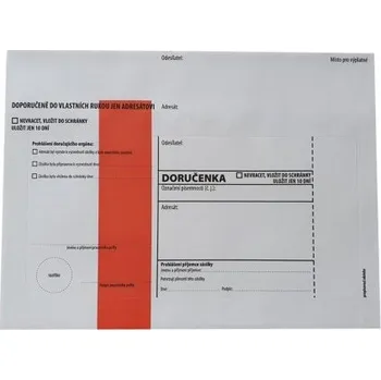 Obálka Obálka C5 doručenka červe NCR s poučením