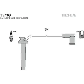 Zapalovací kabel Sada kabelů pro zapalování TESLA T573G