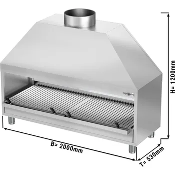 Pec na pizzu G.Gastro Charcoal Chargrill - 2000mm