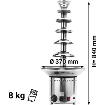 G.Gastro Fontána na čokoládu - 6 pater - výška 84 cm