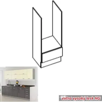 Kuchyňská linka Kuchyňská skříňka PRADO 60 DG BB - šedá - SLEVA 3% s kodem radost25