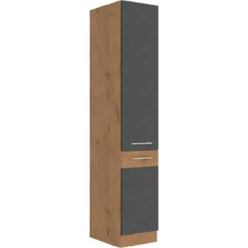 Kuchyňská linka Vysoká skříňka VEGA 40 DK-210 2F - šedá matná / dub lancelot - SLEVA 3% s kodem radost25