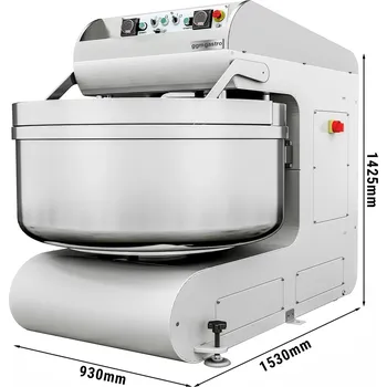 Hnětač těsta G.Gastro Spirálový hnětač těsta 298L / 200 kg - 2 rychlosti - s pevným kotlem - 2 motory