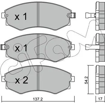 Brzdová destička Sada brzdových destiček, kotoučová brzda CIFAM 822-188-0