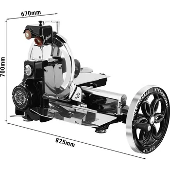 Kráječ na chleba G.Gastro BERKEL | Setrvačníkový kráječ B114 - nůž: Ø 319mm - černý
