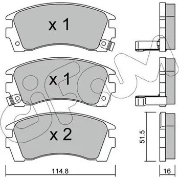 Brzdový systém Sada brzdových destiček, kotoučová brzda CIFAM 822-487-0