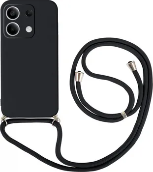Pouzdro na mobilní telefon TopQ Kryt se šňůrkou Xiaomi Redmi Note 13 5G černý