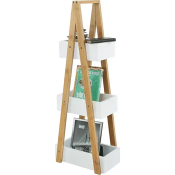 regál Regál VEGO - bambus / bílá - SLEVA 3% s kodem radost25