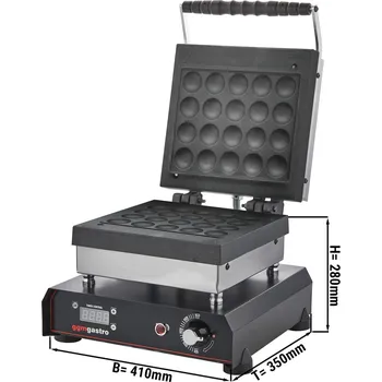Vaflovač G.Gastro Commercial Electric Waffle Maker – 2 plates – 1.2 kW – cast-iron plates (20 poffertjes)