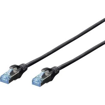 Datový kabel Digitus DK-1531-030/BL RJ45 síťové kabely, propojovací kabely CAT 5e SF/UTP 3.00 m černá 1 ks