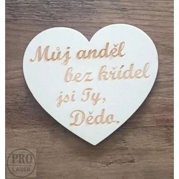Dřevěné srdíčko děda