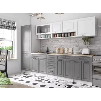 Kuchyňská linka Kuchyňská linka Brigita 300 bílá/popel MAT - doprava zdarma - SLEVA 3% s kodem radost25