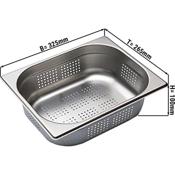Dóza na potraviny G.Gastro GN nádoba perforovaná 1/2 - hloubka 100 mm