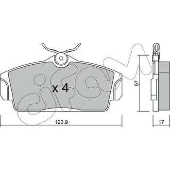 Brzdová destička Sada brzdových destiček, kotoučová brzda CIFAM 822-305-0
