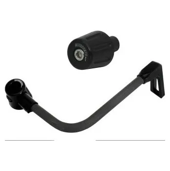 Lever guard ACCOSSATO with black hose and joint right, carbon DE009-046-TP-16