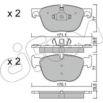 Auto-moto Sada brzdových destiček, kotoučová brzda CIFAM 822-770-0